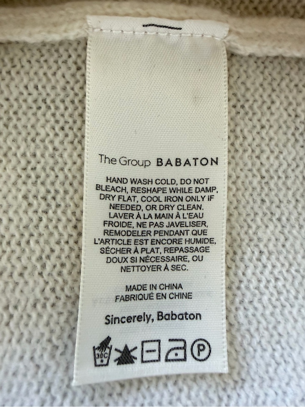 Babaton 100% Cashmere Luxe Crewneck Sweater Birch M - Picture 10 of 12